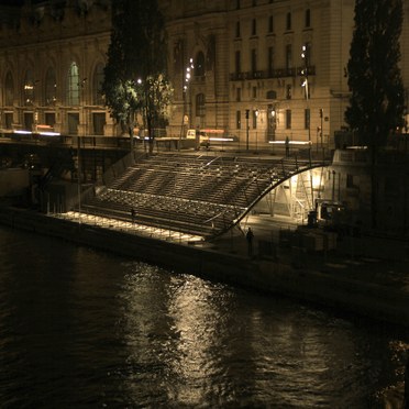 The expressway public staircase, Paris, France